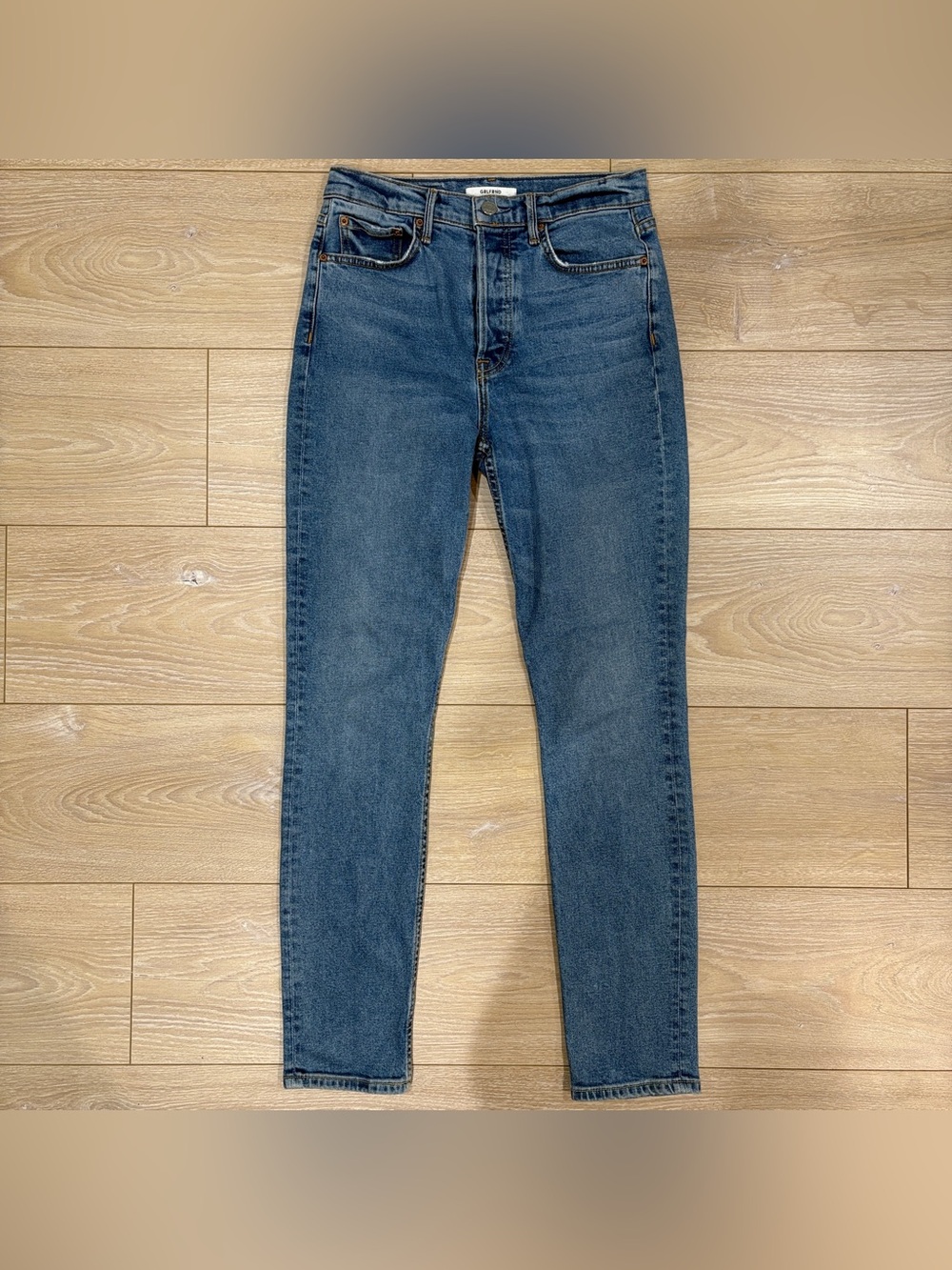 GRLFRND Karolina High-Rise Skinny Jeans It's A Hit Medium Wash Size 26